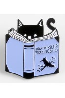 Брошка. Кіт читає книгу. Як вбити пересмішника