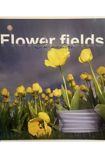 Зошит в клітинку Flower fields. 36 аркушів