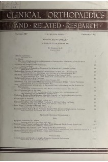 Clinical Orthopaedics and Related Research: Number 287 (БУ). Marshall R. Urist