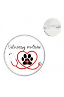 Брошка. Значок. Я люблю ветеринарну медицину. Veterinary Medicine