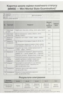 Коротка шкала оцінки психічного статусу (MMSE - Mini Mental State Examination)