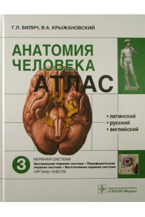 Анатомия человека: атлас. В 3-х томах. Том 3. Нервная система  (специальности 060101.65 Лечебное дело 060103.65 Педиатрия 060104.65 Мед.-проф. дело 060105.65 Стоматология по дисциплине Анатомия человека). Билич Г.Л. Крыжановский В.А. Николенко В.Н.