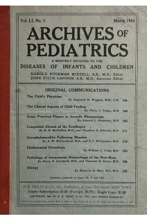 Archives of Pediatrics. Vol. LI No.3 March 1934 (БУ). Harold Ruckman Mixsell