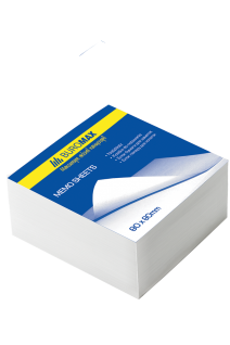 Блок білого паперу для нотаток 80х80 несклеенный BM.2201 Buromax