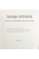 Таблицы оптотипов для исследования остроты зрения (8 таблиц)