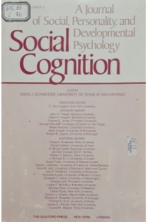 Social Cognition. A Journal of Social Personality and Developmental Psychology. Vol. 5. Number 3 (БУ). David J. Schneider 