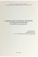 Содержание основных веществ в продуктах питания. Сахарова Ю.В.